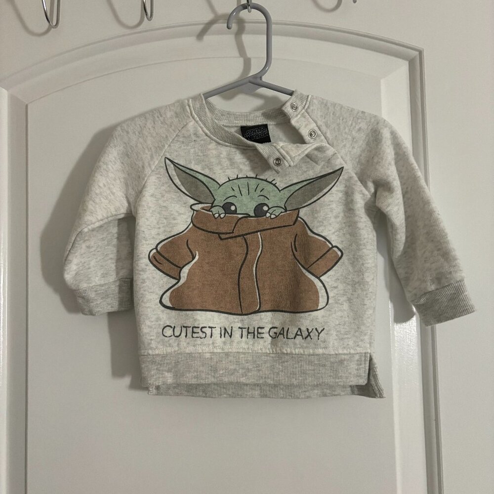 Star Wars Cutest in the Galaxy Yoda Crew Neck 6-9 months